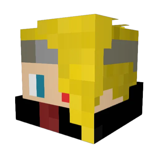 Mensolzero Minecraft avatar head, 3D render