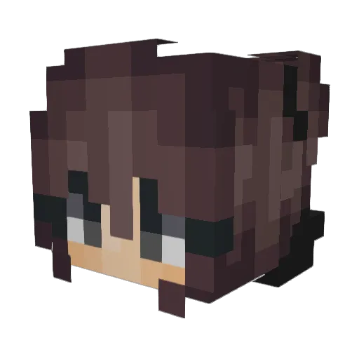 MentaIIy Minecraft avatar head, 3D render