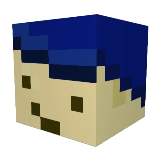 MentaQuebecoise Minecraft avatar head, 3D render