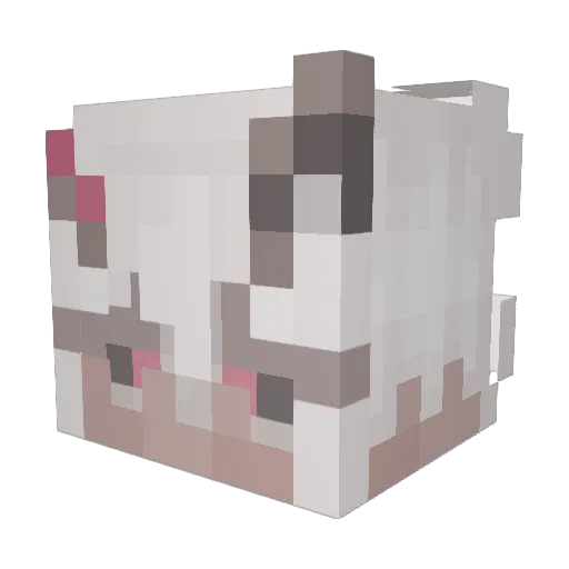 Mentadori Minecraft avatar head, 3D render