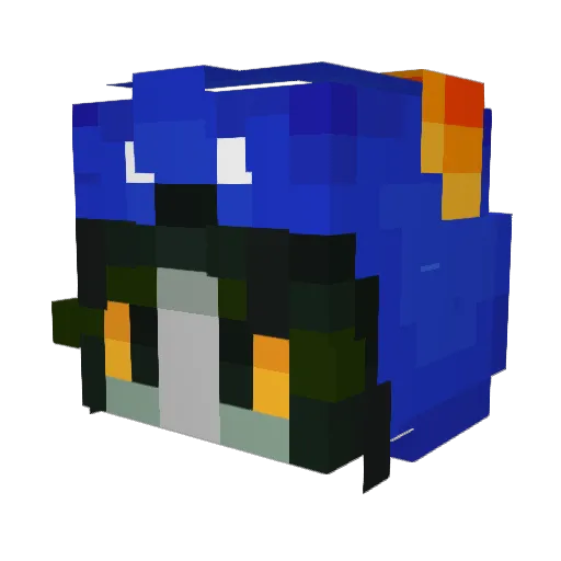 MentalMillie Minecraft avatar head, 3D render
