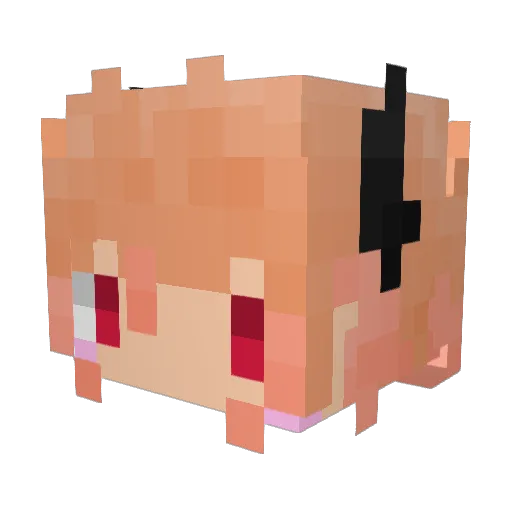 MentalOut Minecraft avatar head, 3D render