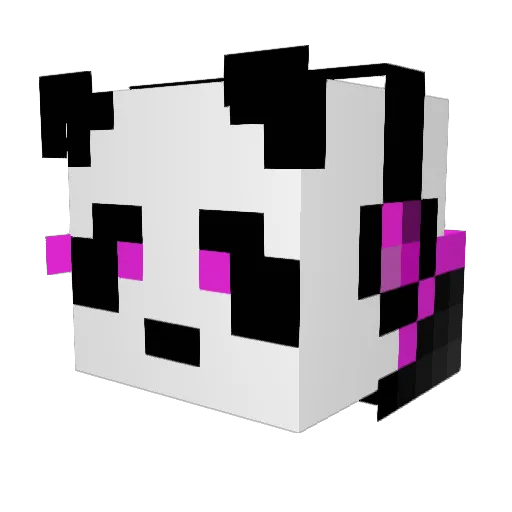 MentalPanda Minecraft avatar head, 3D render