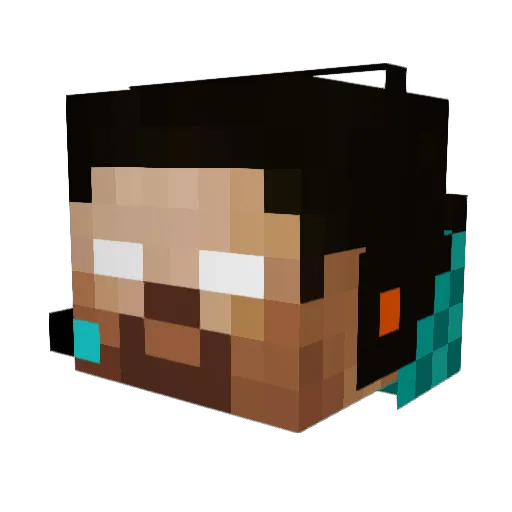 MentalPeace Minecraft avatar head, 3D render