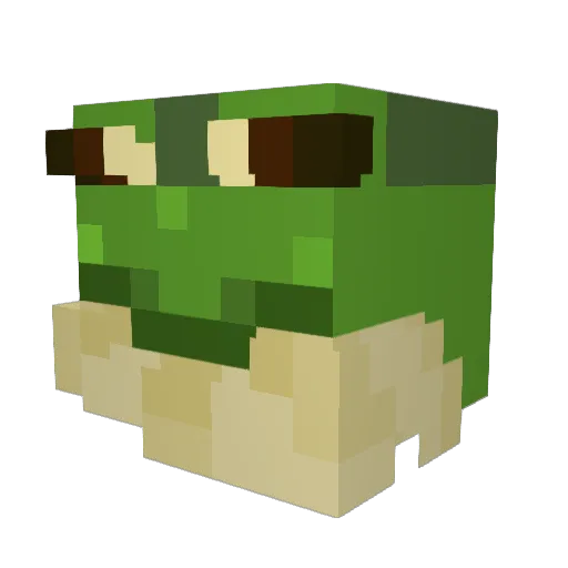Mentalfrog Minecraft avatar head, 3D render