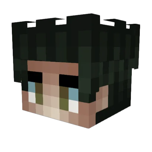 Mentality_nomiS Minecraft avatar head, 3D render