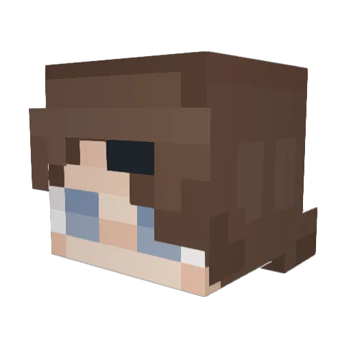 Mentalkatt Minecraft avatar head, 3D render