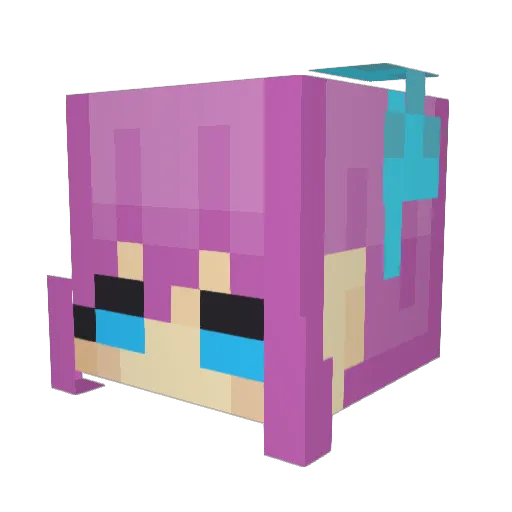 Mentdown1 Minecraft avatar head, 3D render