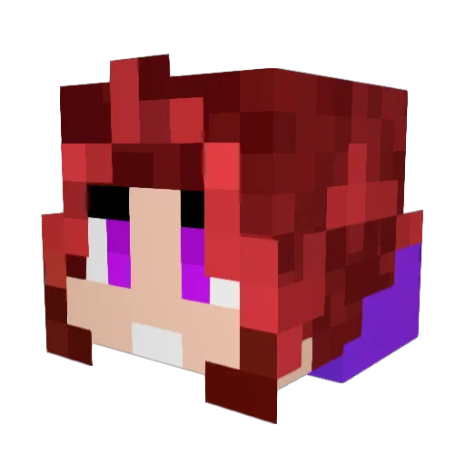 MenteVentos Minecraft avatar head, 3D render