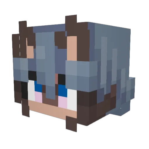 MenthaVT Minecraft avatar head, 3D render