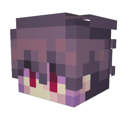 Menthane Minecraft avatar head, 3D render