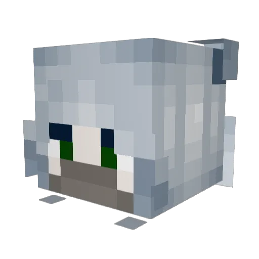 Menti33 Minecraft avatar head, 3D render