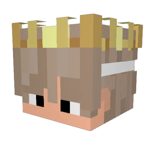 Mentionara Minecraft avatar head, 3D render