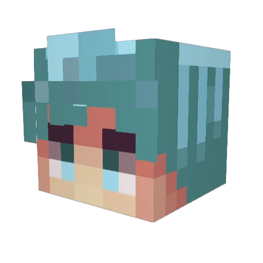 Mentiras Minecraft avatar head, 3D render