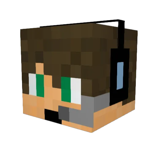 Mentoballerina Minecraft avatar head, 3D render