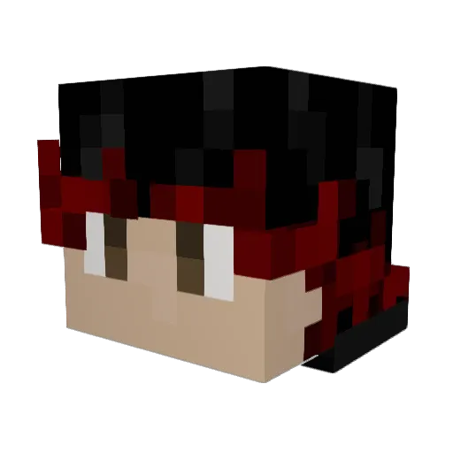 Mentolao Minecraft avatar head, 3D render