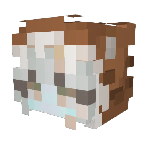 MentosColaMint Minecraft avatar head, 3D render