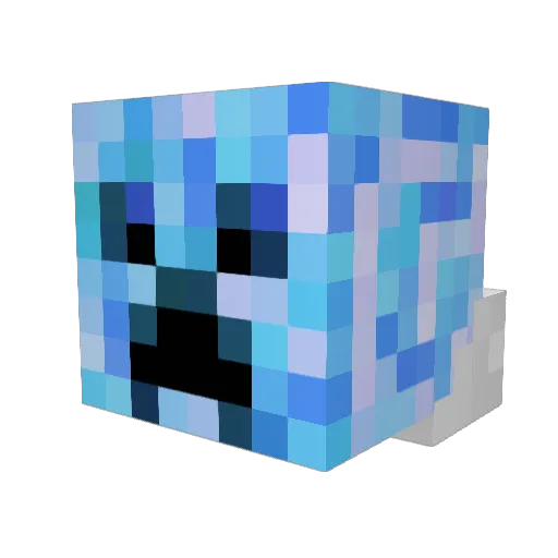 Mentos_Dude Minecraft avatar head, 3D render