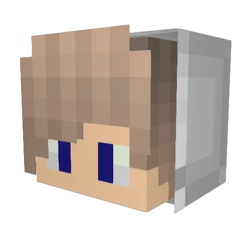 Menulog Minecraft avatar head, 3D render