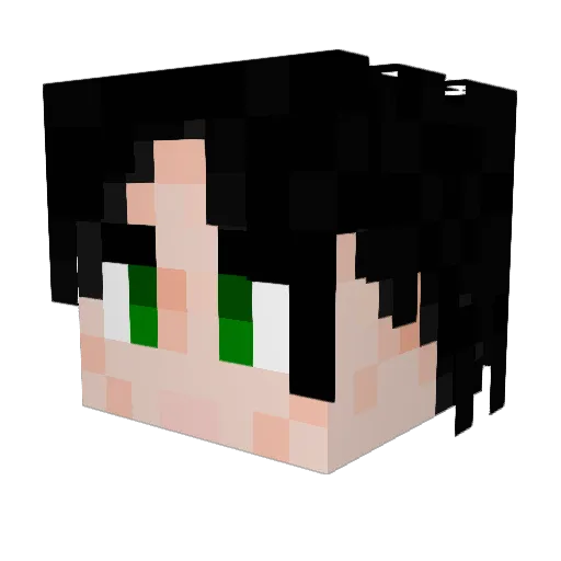 Menzed Minecraft avatar head, 3D render