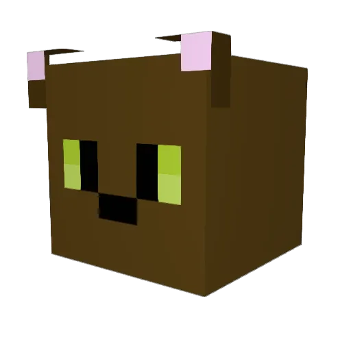 Meo1 Minecraft avatar head, 3D render