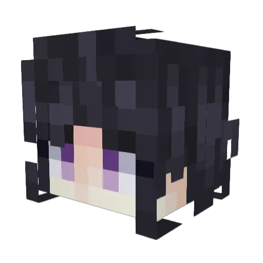 MeoMeoNeko Minecraft avatar head, 3D render