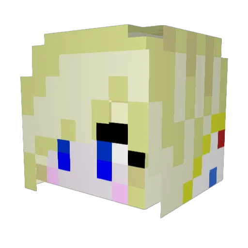 Meoanar Minecraft avatar head, 3D render