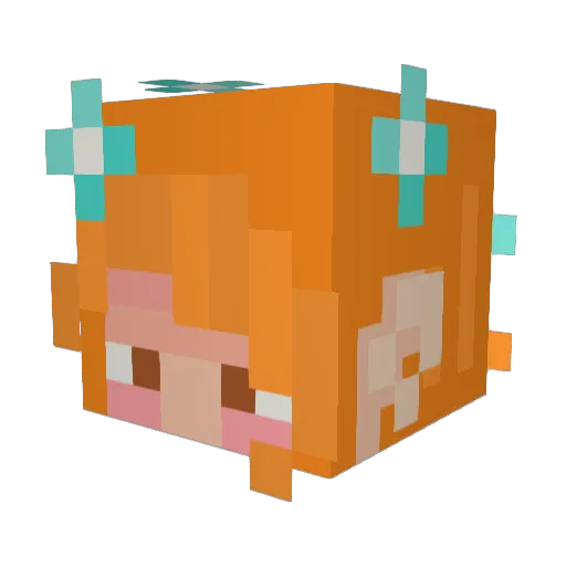 Meodon Minecraft avatar head, 3D render