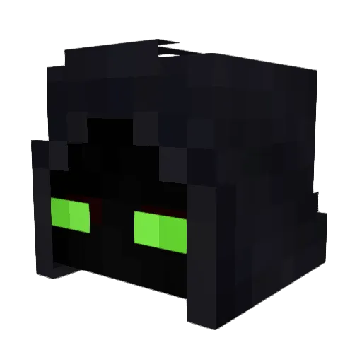 Meohh Minecraft avatar head, 3D render