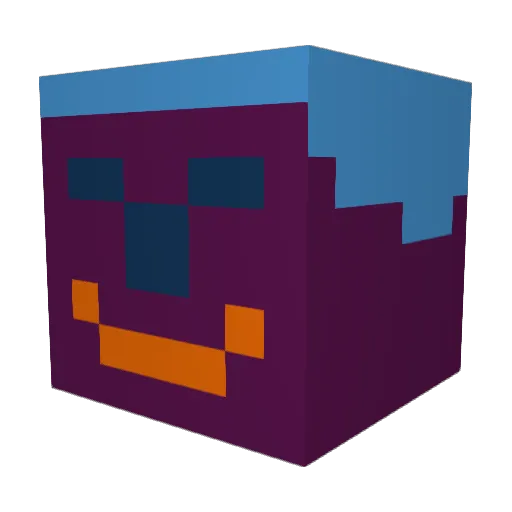 Meoht Minecraft avatar head, 3D render