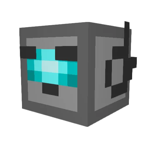 Meoiswa Minecraft avatar head, 3D render