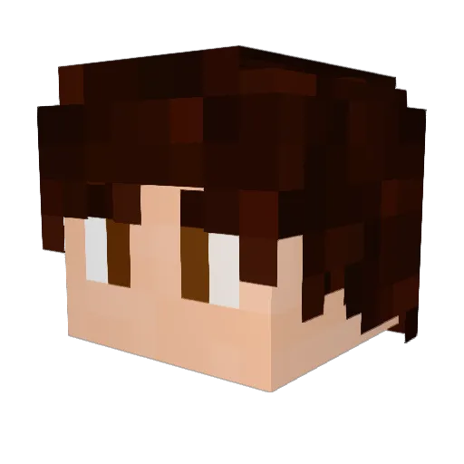 Meolen Minecraft avatar head, 3D render