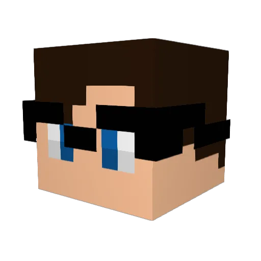 Meomaow Minecraft avatar head, 3D render