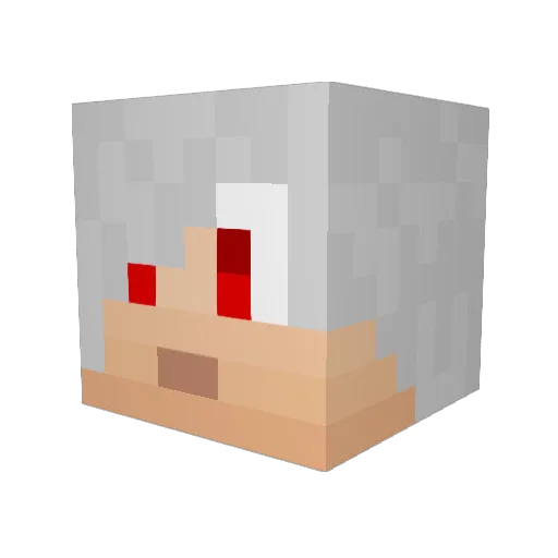 Meophis Minecraft avatar head, 3D render