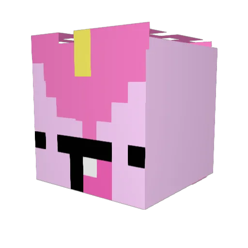 MeowMeowImmaCow Minecraft avatar head, 3D render