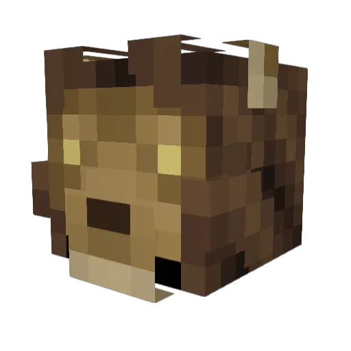 MeowMoe Minecraft avatar head, 3D render