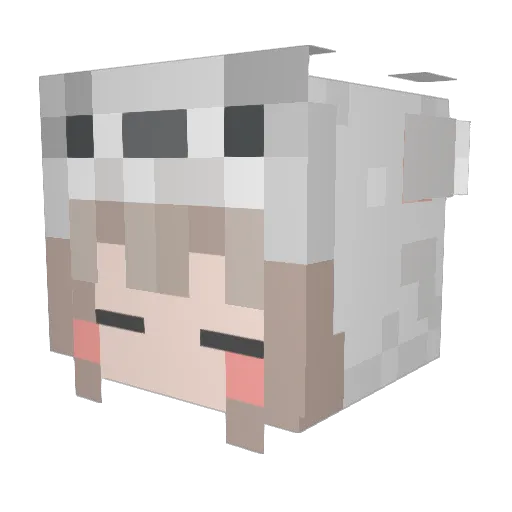 Meow_Hugh Minecraft avatar head, 3D render