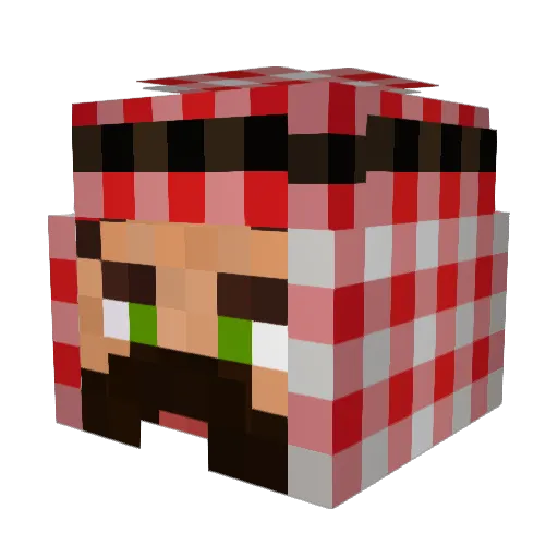 Meow_TAT Minecraft avatar head, 3D render