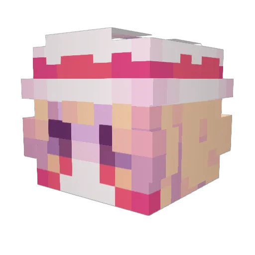 Meow_Yang Minecraft avatar head, 3D render