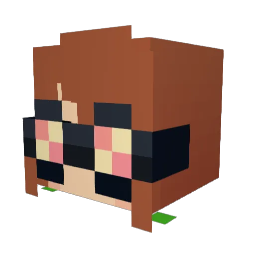 Meow_chii Minecraft avatar head, 3D render