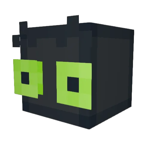 Meowaslore Minecraft avatar head, 3D render