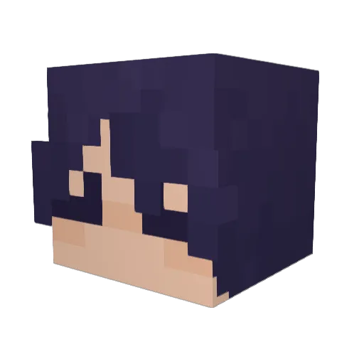 Meowcelot Minecraft avatar head, 3D render