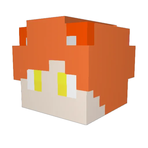 Meowco_QAQ Minecraft avatar head, 3D render