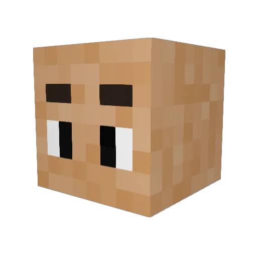 Meowcrafter Minecraft avatar head, 3D render
