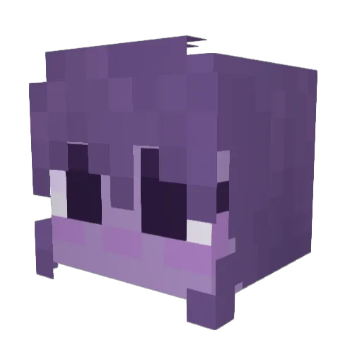 Meowffy Minecraft avatar head, 3D render