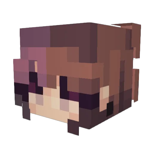 MeowiMae Minecraft avatar head, 3D render