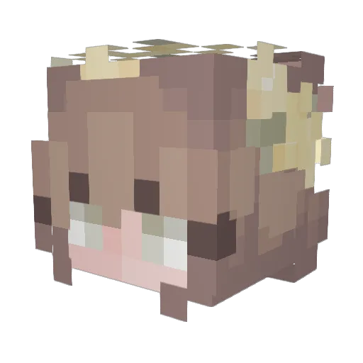 Meowi_Chan Minecraft avatar head, 3D render