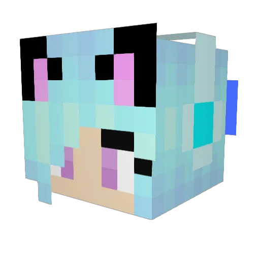 Meowie1 Minecraft avatar head, 3D render