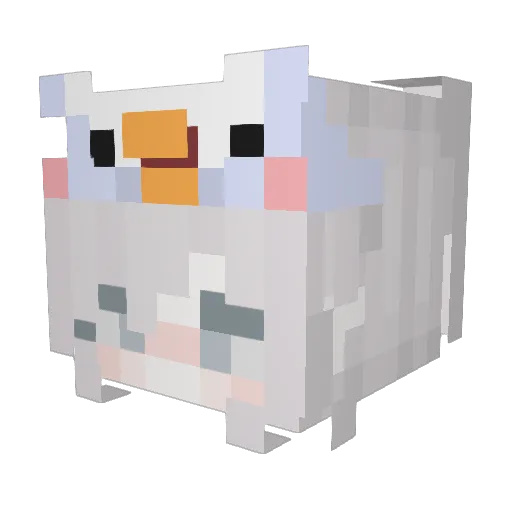 MeowimLivy_YT Minecraft avatar head, 3D render