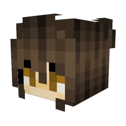 MeowitsMe Minecraft avatar head, 3D render